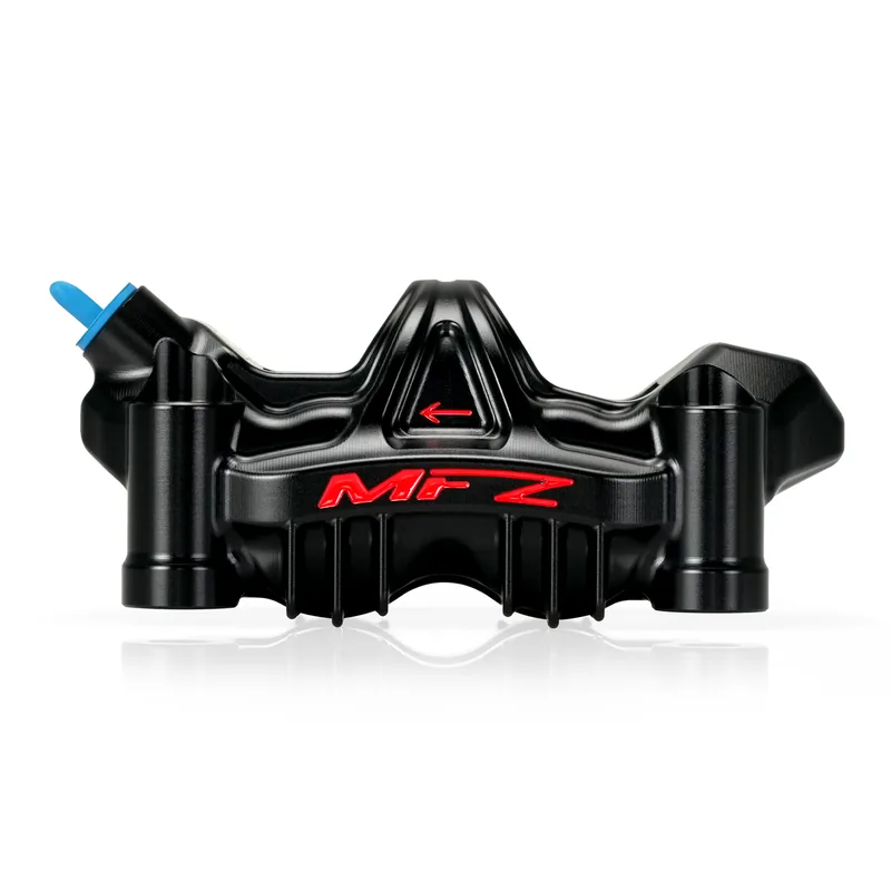 Black MFZ radial caliper on a white background